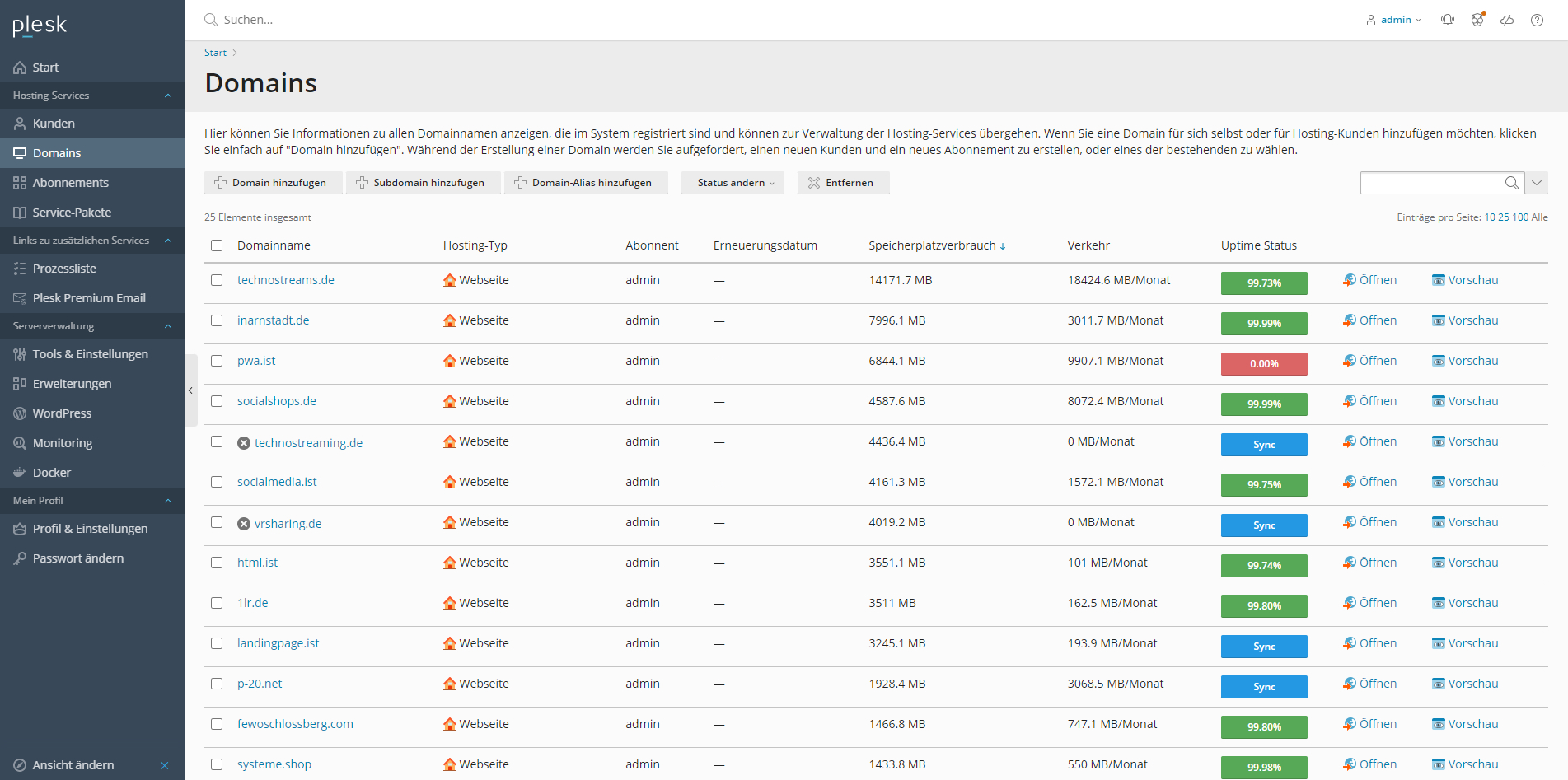 Domains Plesk Obsidian 18 0 37