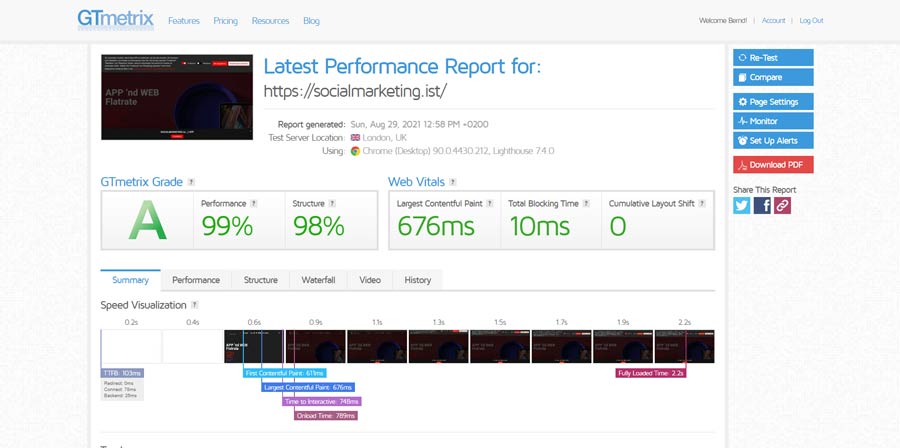 Performance Solution 8 Latest Performance Report For Https Socialmarketing Ist Gtmetrix Perf 1