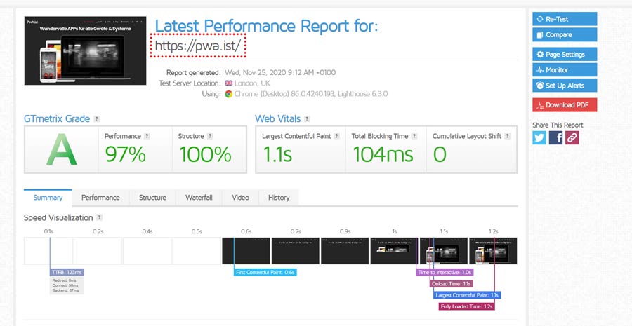 Performance Solution 9 Screenshot Gtmetrix.com 2020.11 1